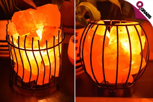 From QR119 Rid your Home of Negativity with a Natural Himalayan Salt Lamp - Salt Crystals in Metal Casing! (Up to QR249 Value)